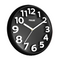 Horloge murale noire 30 cm