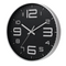 Horloge murale noire et ronde