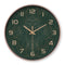 Horloge murale verte salon