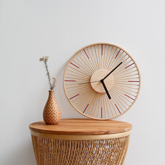 Horloge murale bois déco unique