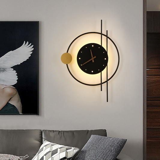 Horloge murale lumineuse design