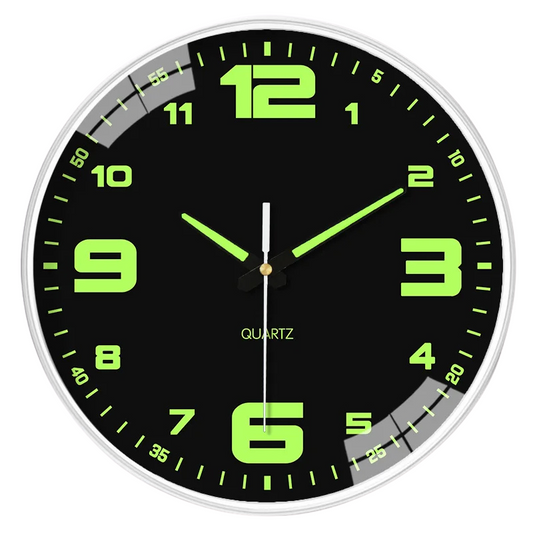 Horloge murale fluorescente