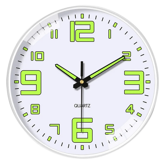 Horloge murale fluorescente nuit