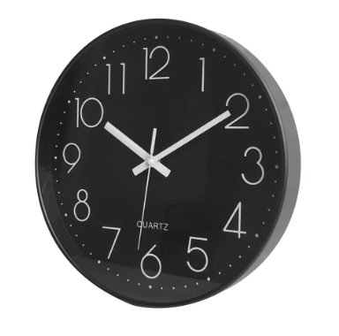 Horloge murale noire