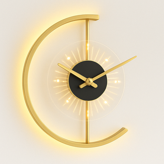 Horloge murale moderne lumineuse LED