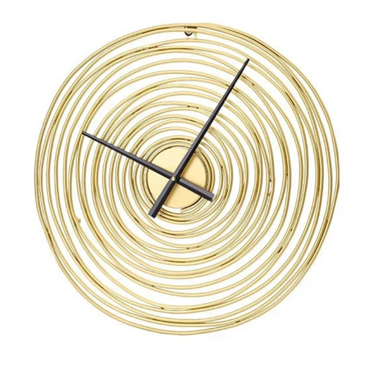 Horloge murale design dorée