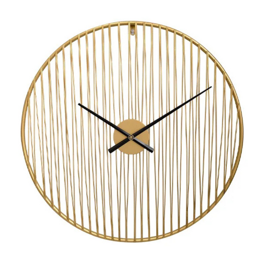 Horloge murale design 60 cm dorée