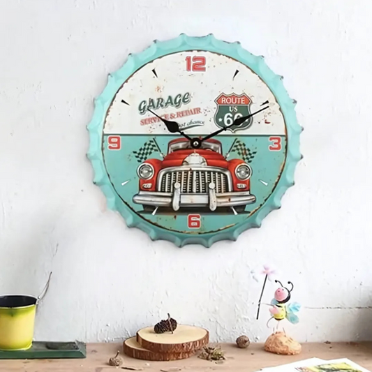 Horloge murale salon rétro