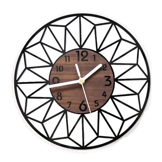 Horloge murale industrielle noire