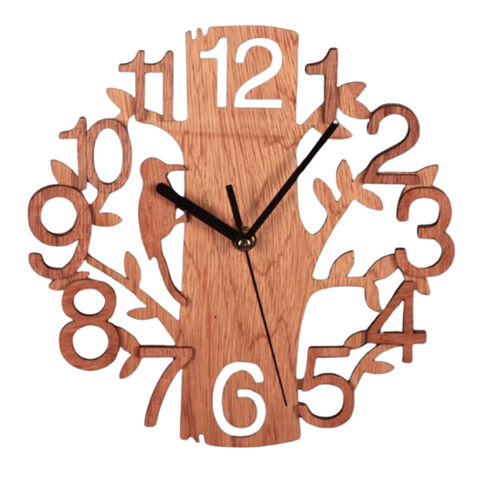 Horloge murale bois design
