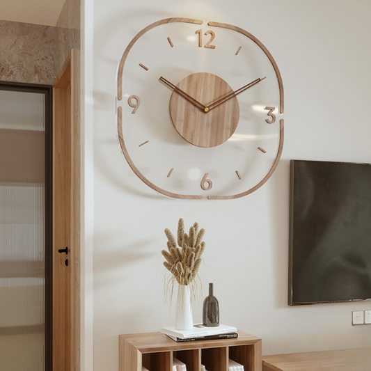 Grande horloge murale bois