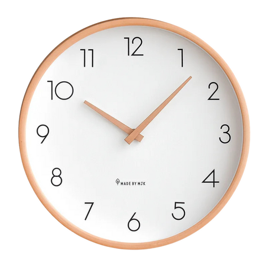 Horloge murale bois et blanc