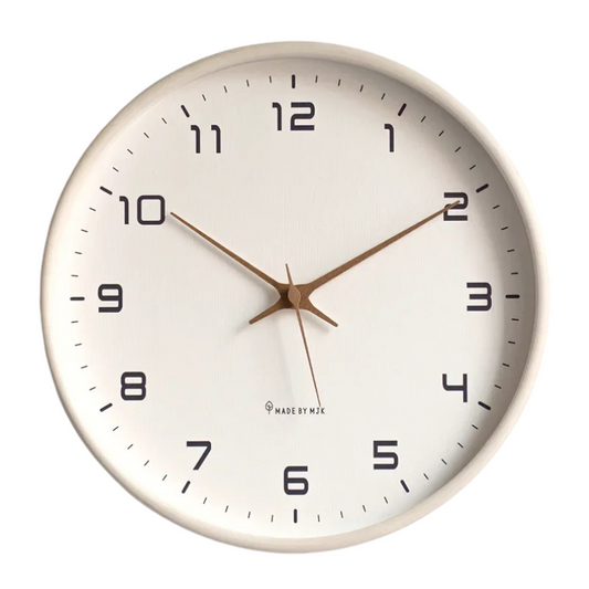 Horloge murale bois blanc