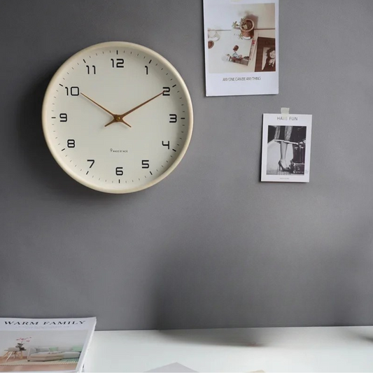 Horloge murale bois blanc