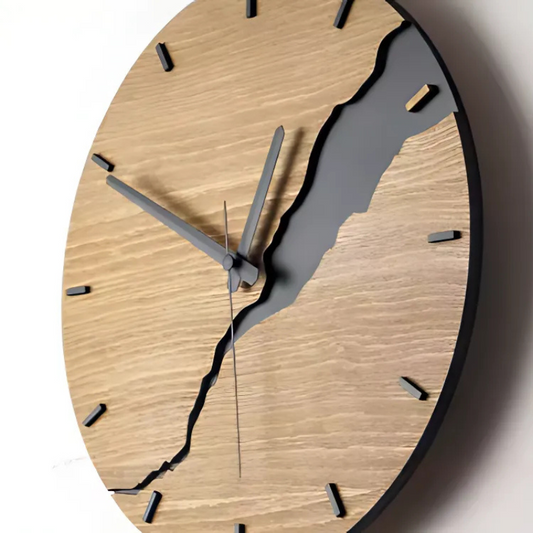 Horloge murale bois et noir