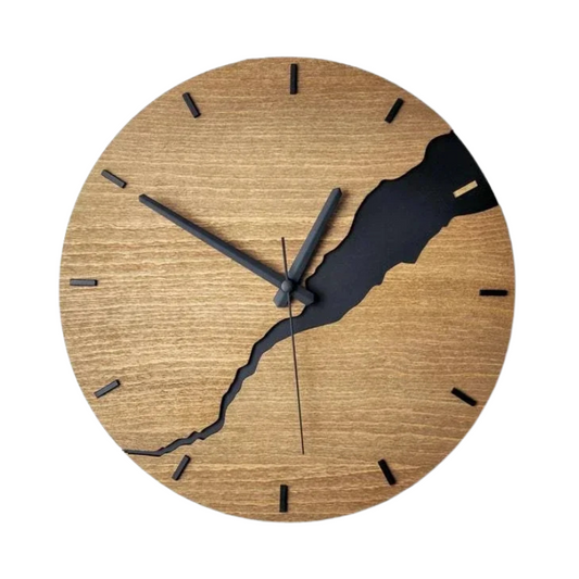 Horloge murale bois et noir