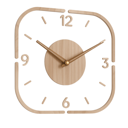 Horloge murale décorative bois