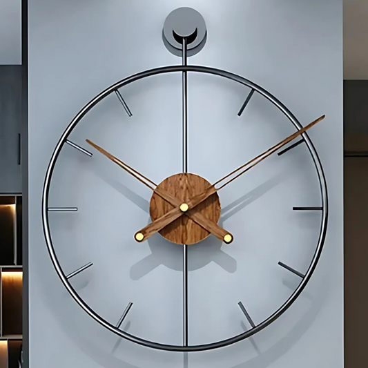 Horloge murale moderne noire