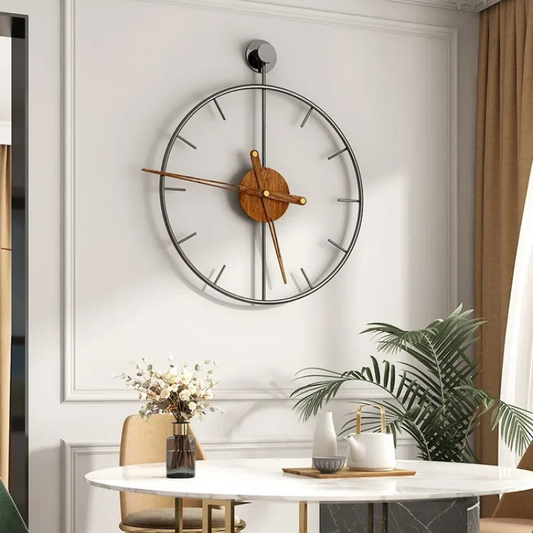 Horloge murale moderne noire