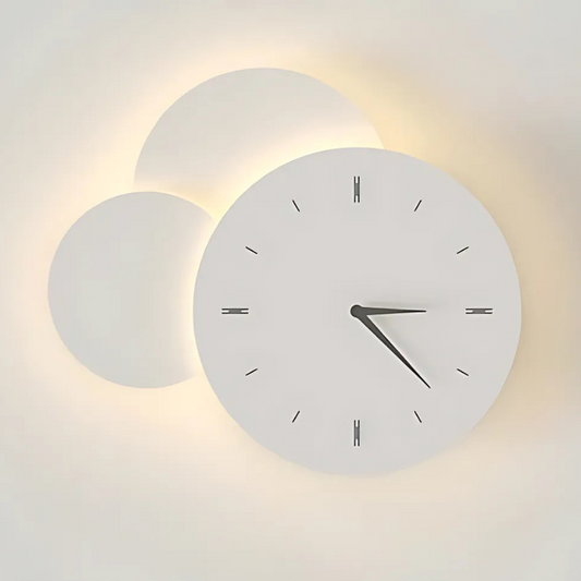 Horloge murale LED blanche