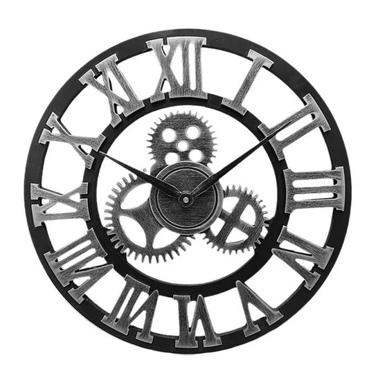 Horloge murale avec engrenage apparent