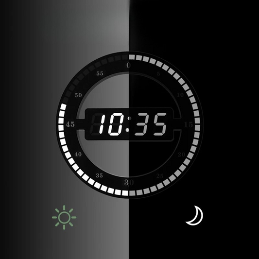 Horloge murale numérique avec seconde