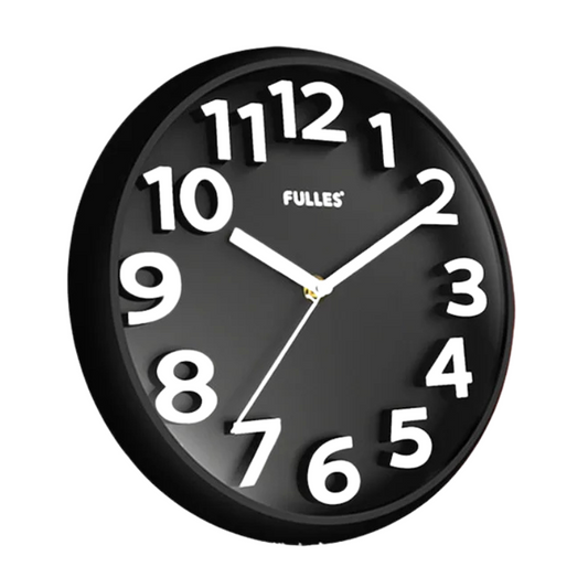 Horloge murale noire 30 cm