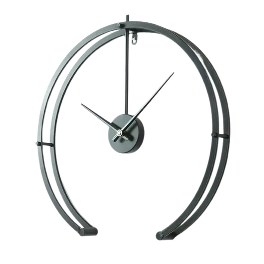 Grande horloge murale noire