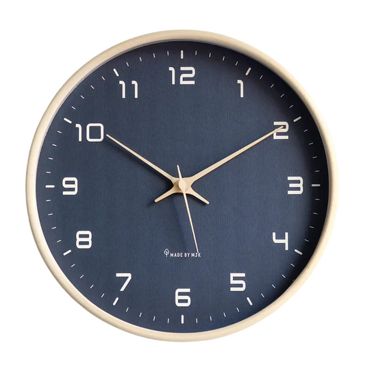 Horloge murale bleue scandinave