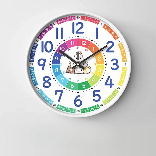 Horloge murale apprentissage silencieux