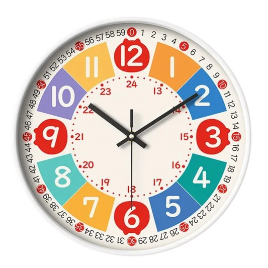 Horloge murale apprentissage silencieuse
