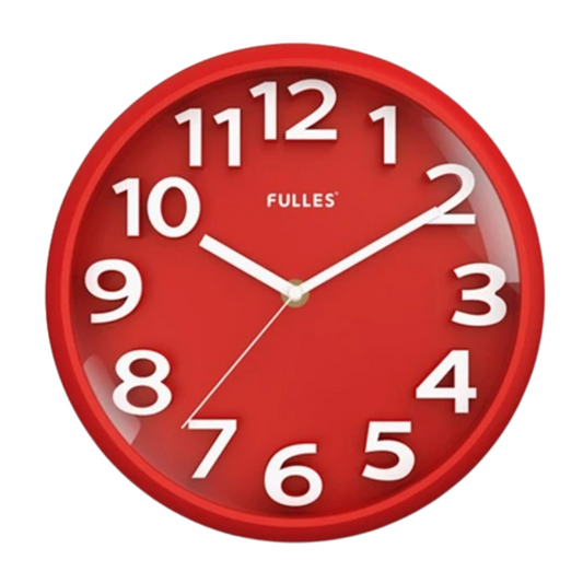 Horloge murale rouge silencieuse