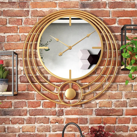Horloge murale design miroir
