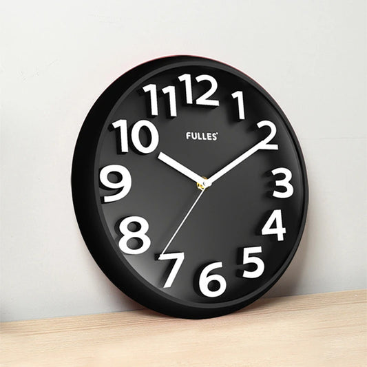 Horloge murale noire 30 cm