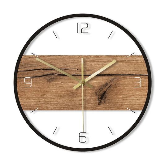 Horloge murale bois et métal