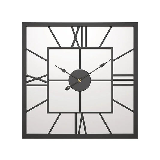 Grande horloge murale miroir