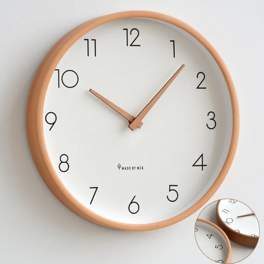 Horloge murale bois et blanc