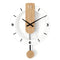Horloge murale blanche et bois