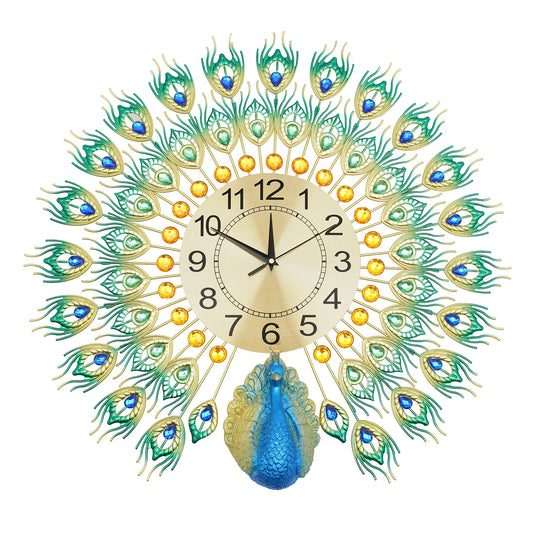 Grande horloge murale dorée