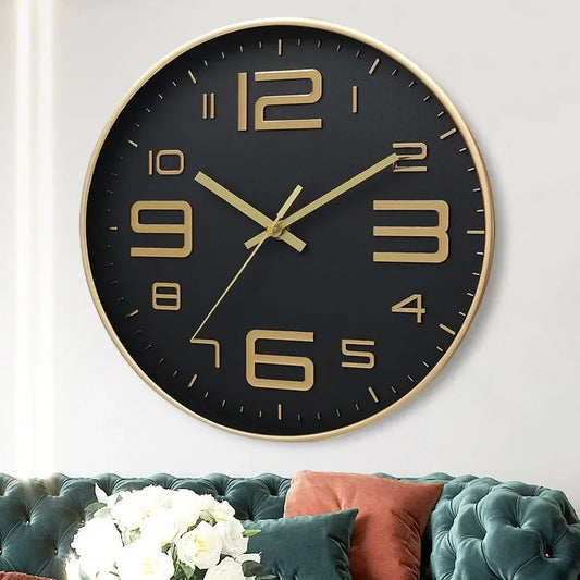 Horloge murale noire moderne