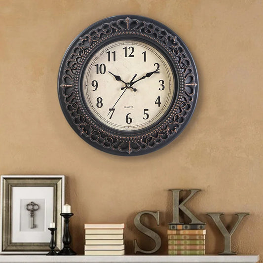Horloge murale vintage silencieuse