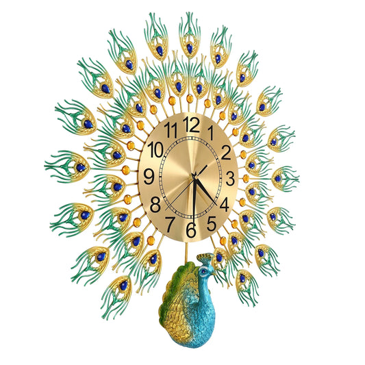 Grande horloge murale dorée