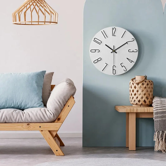 Horloge murale blanche moderne