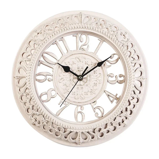 Horloge murale salon rétro beige