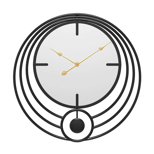 Horloge murale miroir