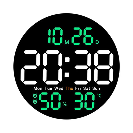 Horloge murale numérique noire
