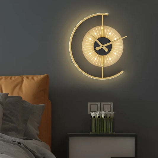 Horloge murale moderne lumineuse LED