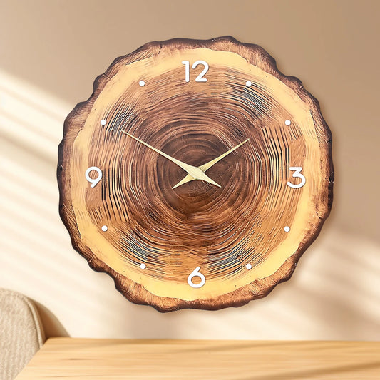 Horloge murale bois design nature