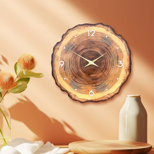 Horloge murale bois design nature