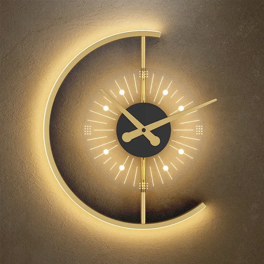 Horloge murale moderne lumineuse LED